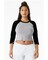 BELLA+CANVAS Ladies Micro Rib Raglan 3/4 Sleeve Baby Tee for Casual Wear, Streetwear & Cropped Fit Style Top